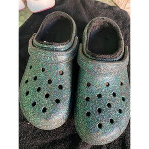 Glitter Fuzzy crocs